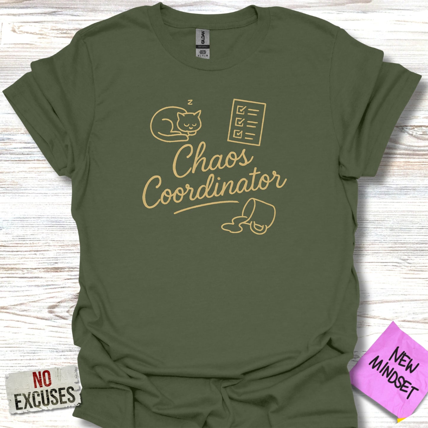 Chaos Coordinator Funny Cat Graphic Tshirt product