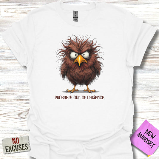 Grumpy Bird Graphic Tees Probably Out of Patience product