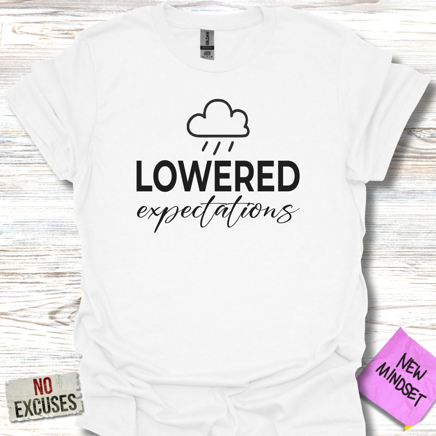 Lowered Expectations Cloud Graphic T-Shirt product