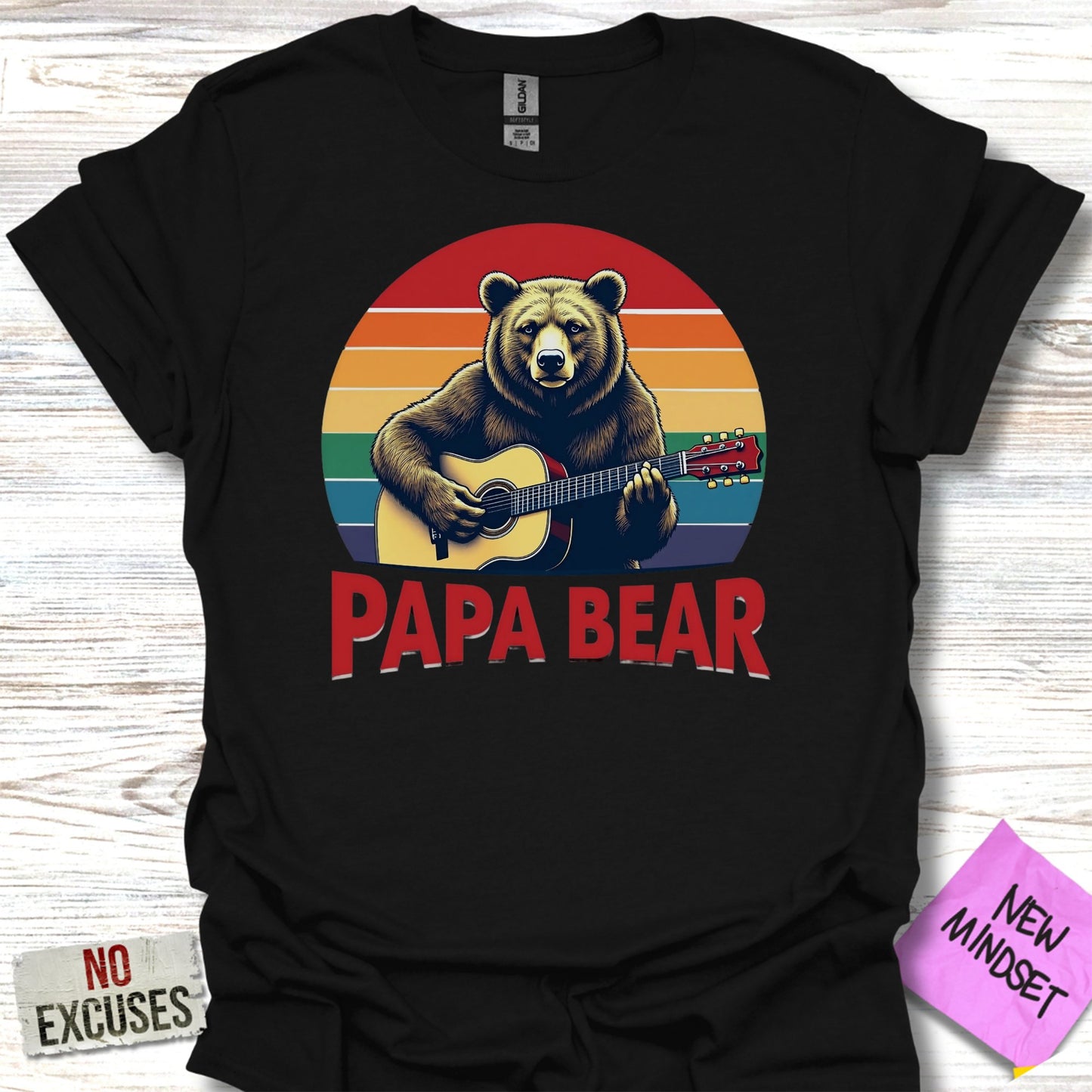 Guitar Papa Bear T-Shirt