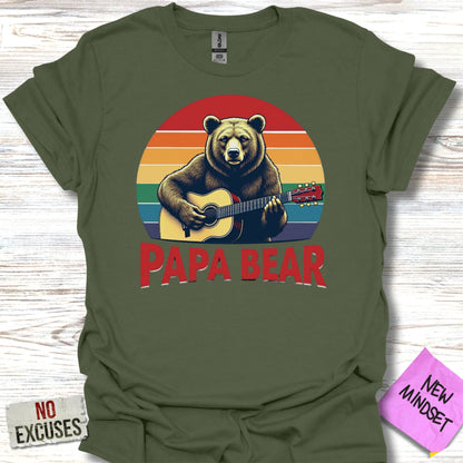 Guitar Papa Bear T-Shirt