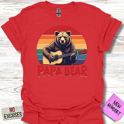 Guitar Papa Bear T-Shirt