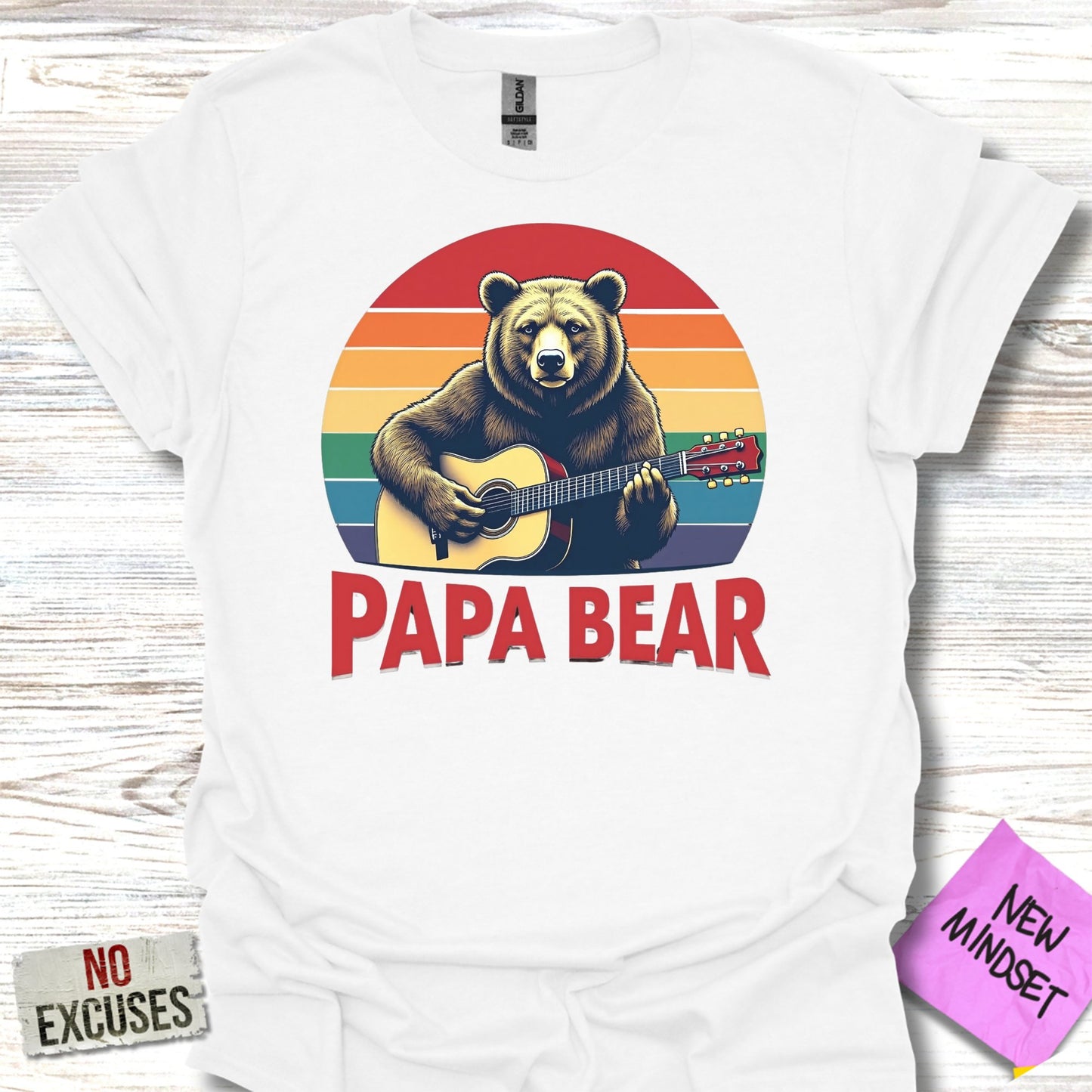 Guitar Papa Bear T-Shirt