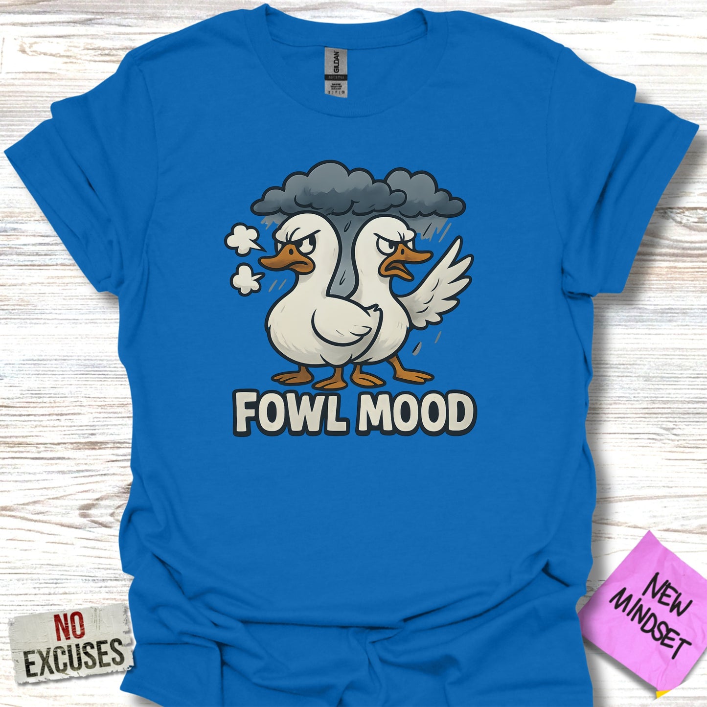 Amusing Fowl Mood T-Shirt Featuring Grumpy Ducks product type