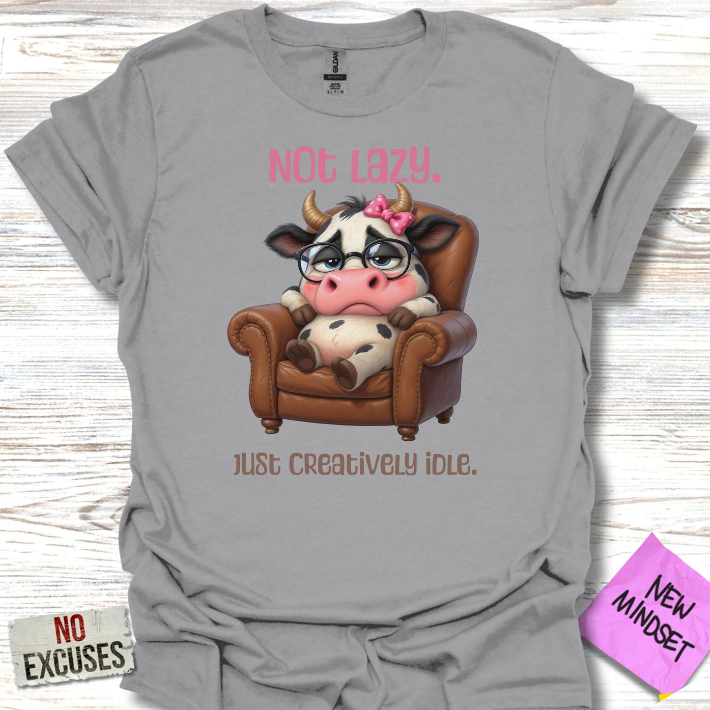 Not Lazy Just Creatively Idle Cow T-Shirt product