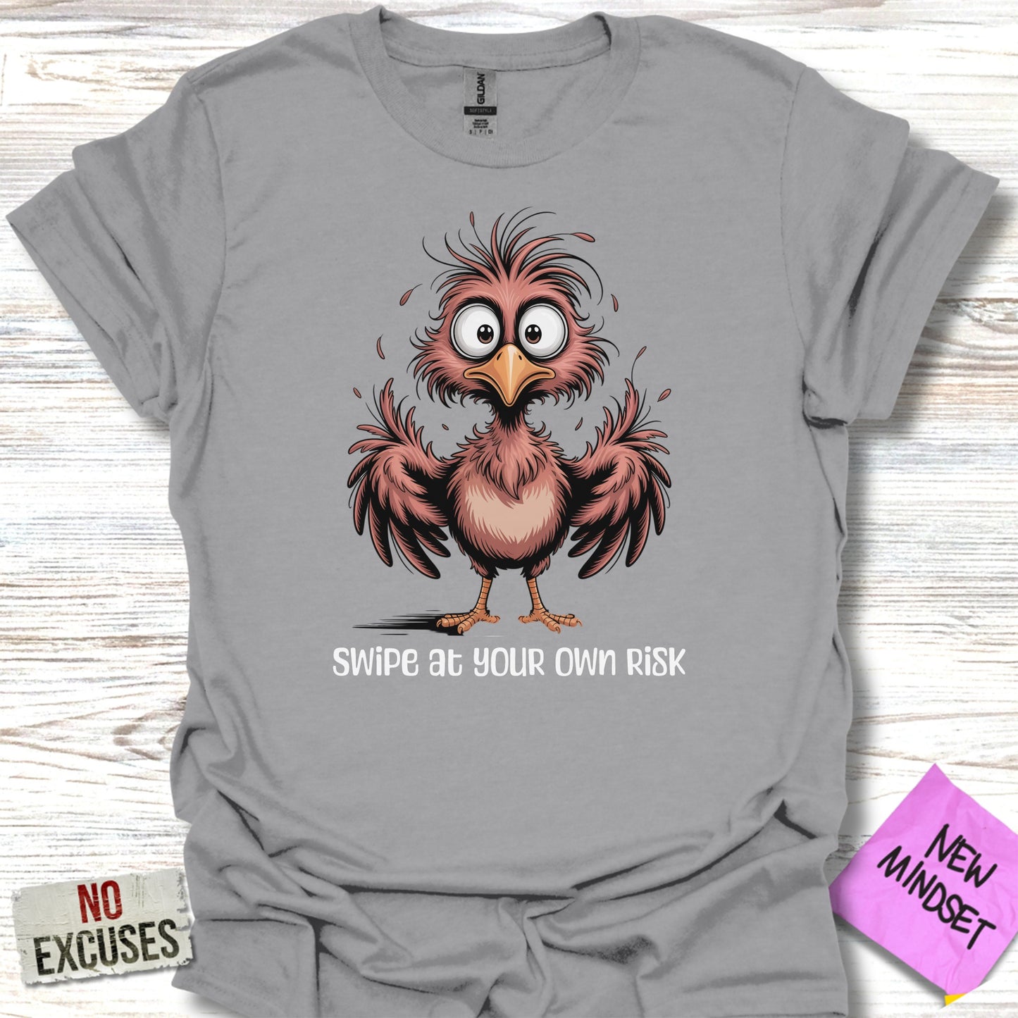 Funny Angry Bird Swipe at Your Own Risk T Shirt product