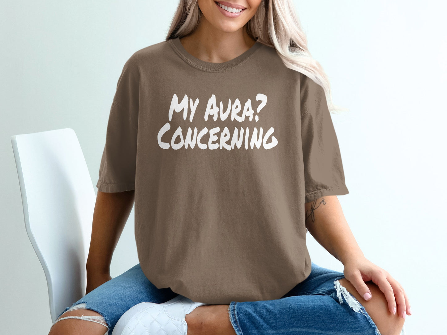 My Aura? Concerning Humorous Text Design product type