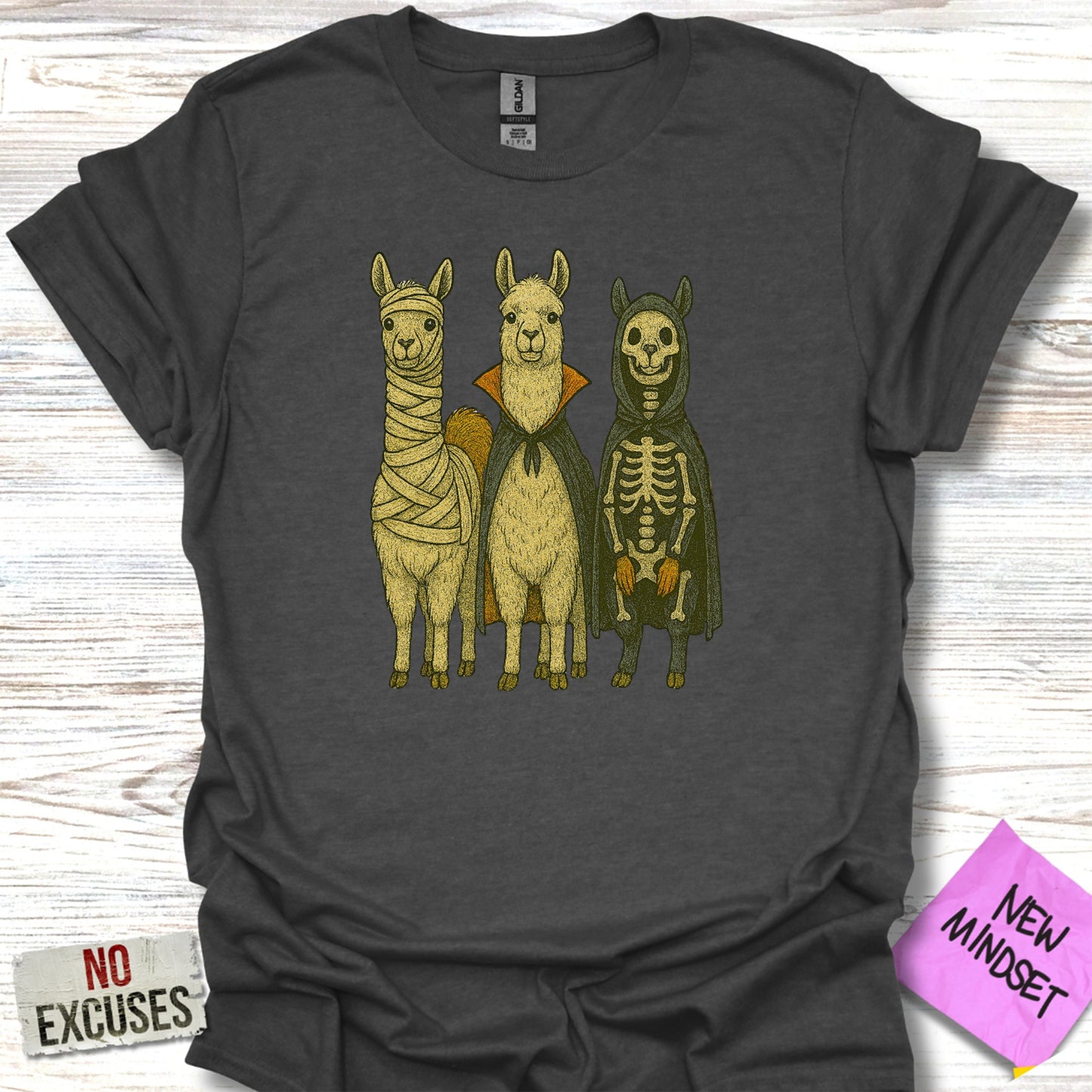 Funny Halloween Themed Llama Print Shirt product
