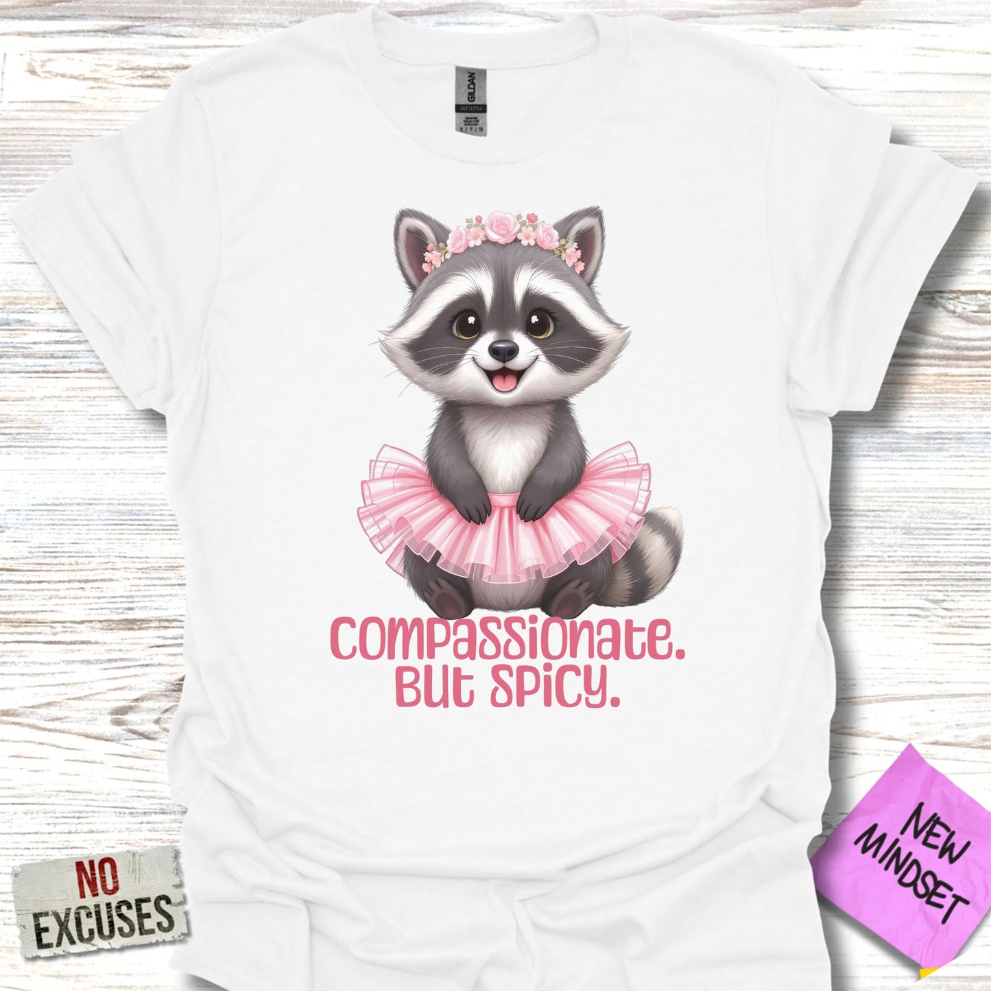 Compassionate But Spicy Raccoon T-Shirt product type