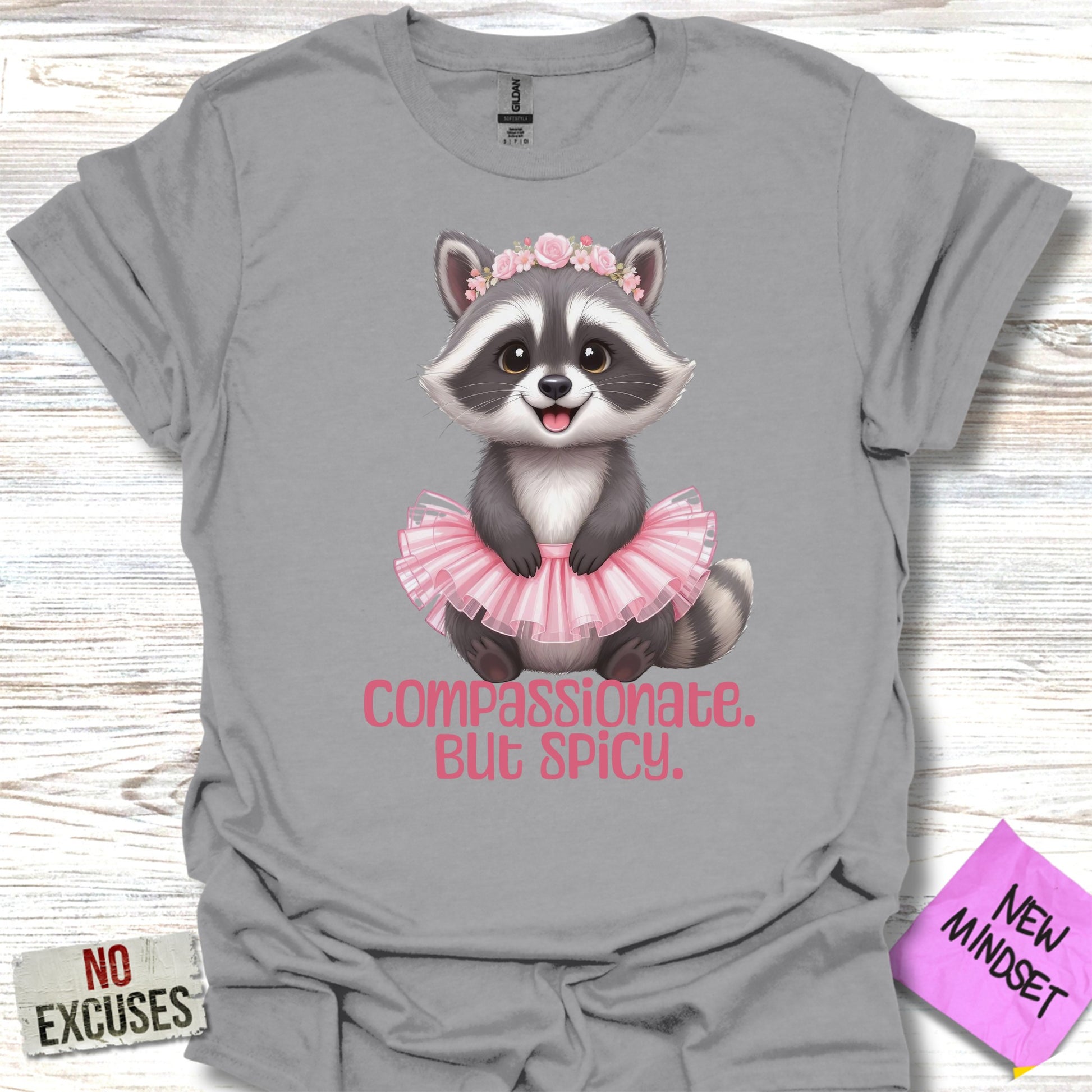Compassionate But Spicy Raccoon T-Shirt product type