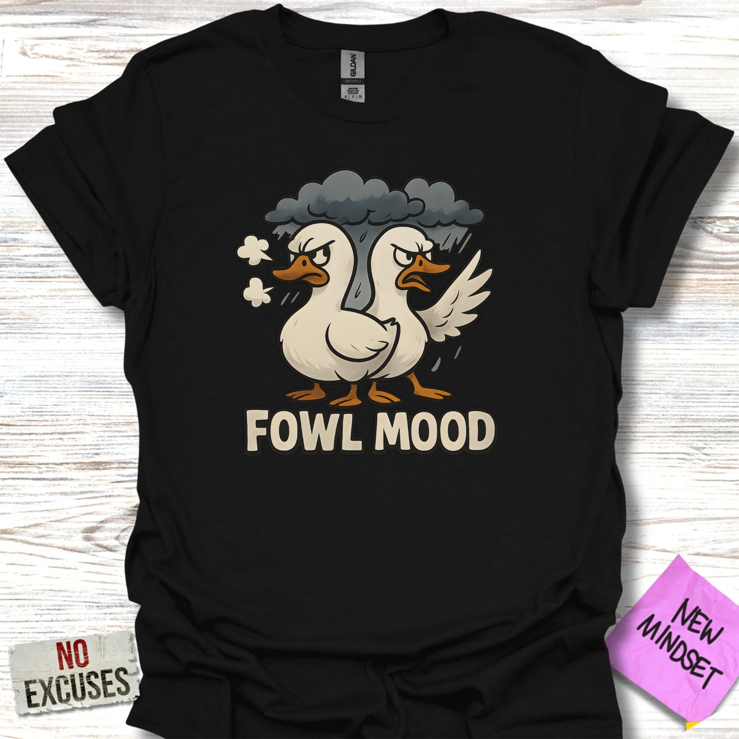 Fowl Mood Angry Goose Graphic T-Shirt Product
