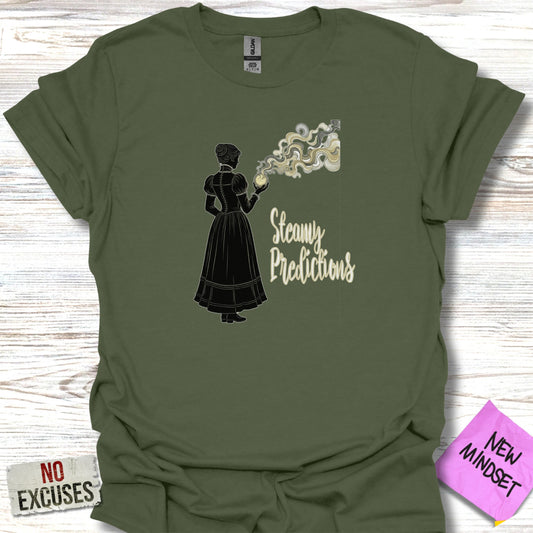 Steamy Predictions Graphic Tee shirt product type