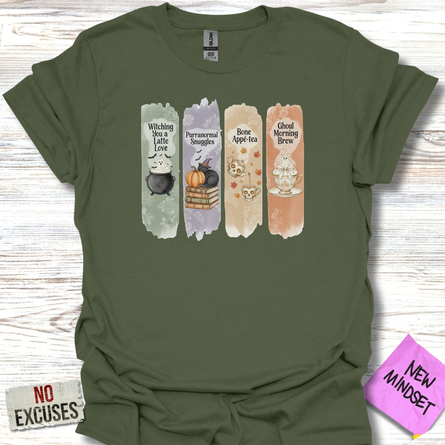 Witching You A Latte Love Halloween Print T-shirt product type
