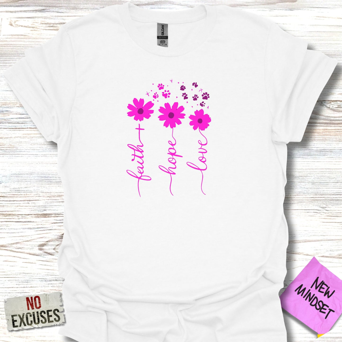 Faith Hope Love Inspirational Graphic Tee product