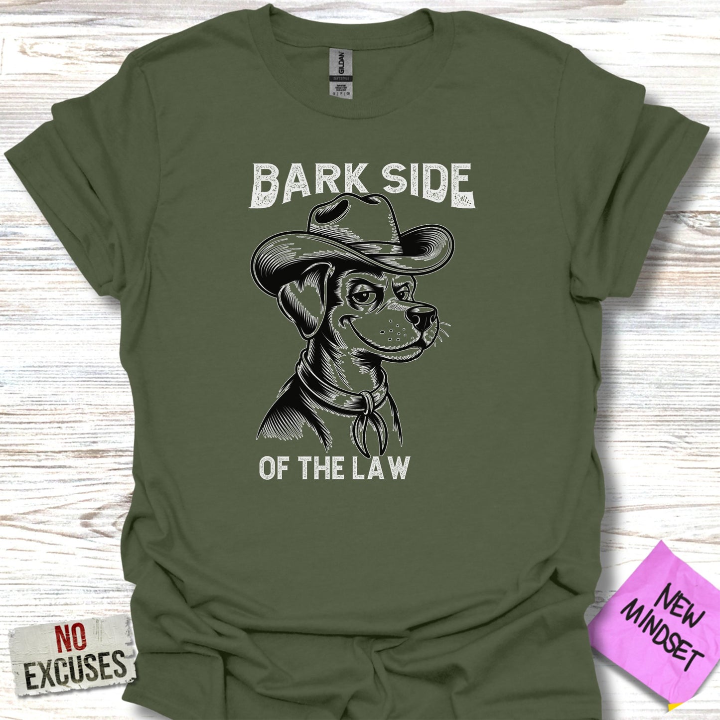 Bark Side of the Law Dog Graphic Tee product
