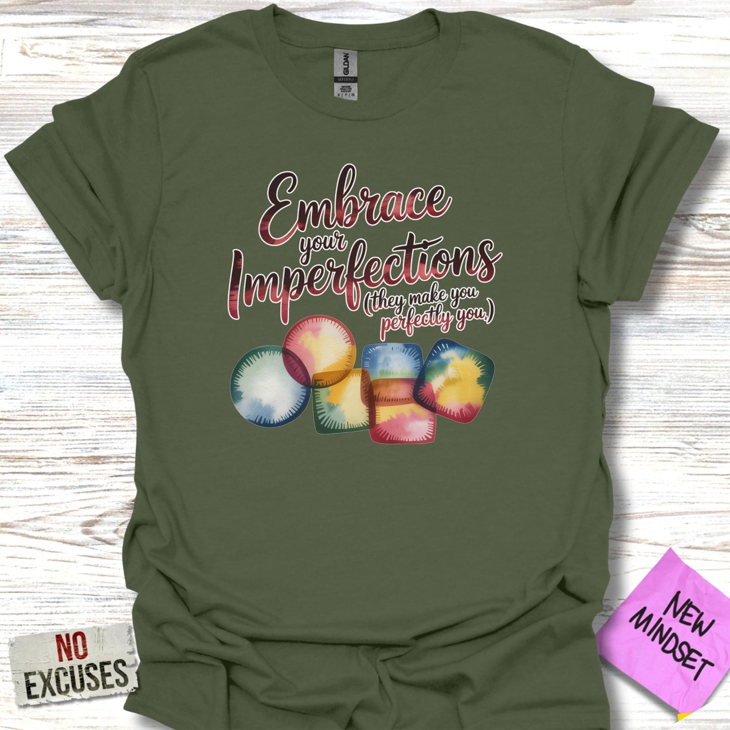 Embrace Your Imperfections Tie Dye Print T-shirt product