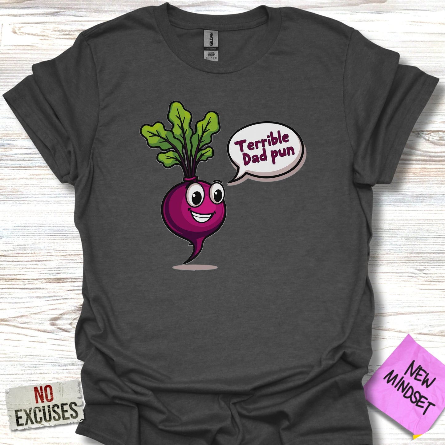 Funny Beetroot Cartoon with Dad Joke T-Shirt product