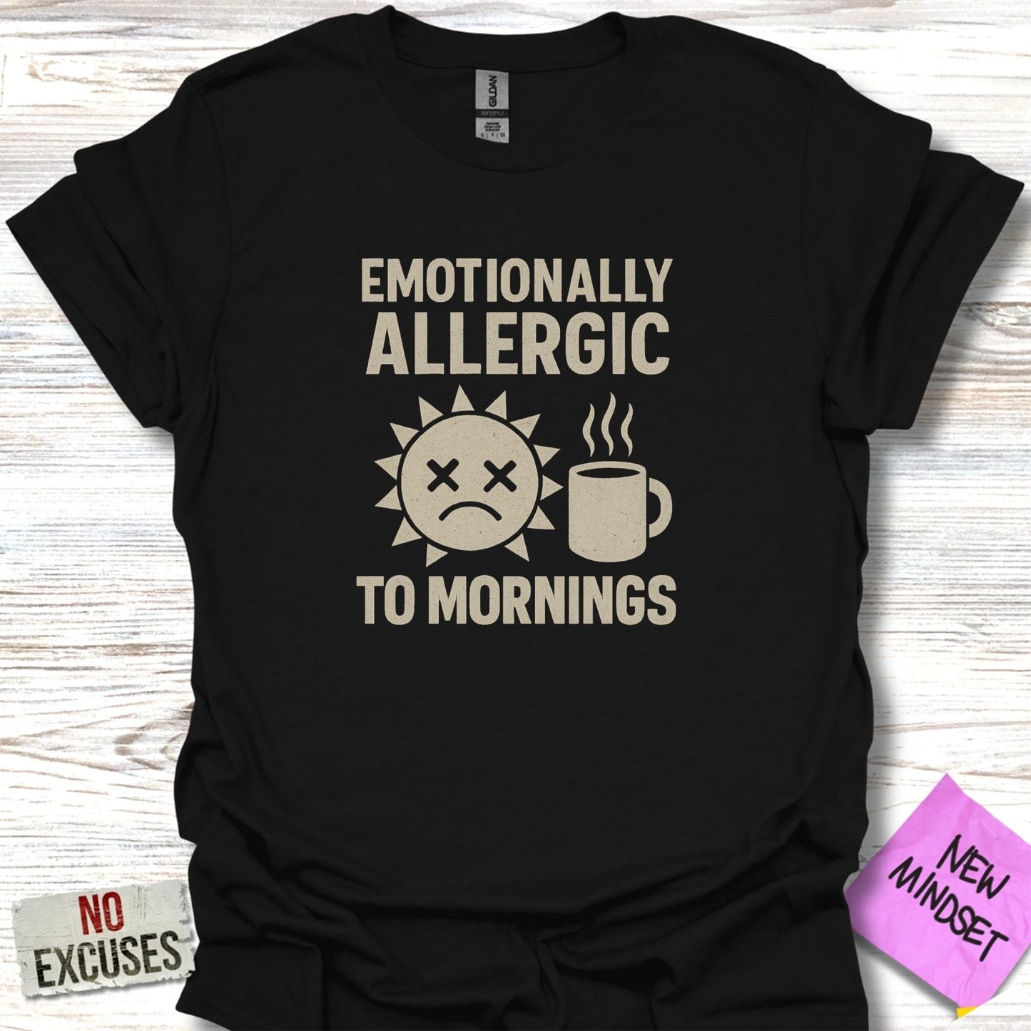 Emotionally Allergic to Mornings Graphic Shirt product