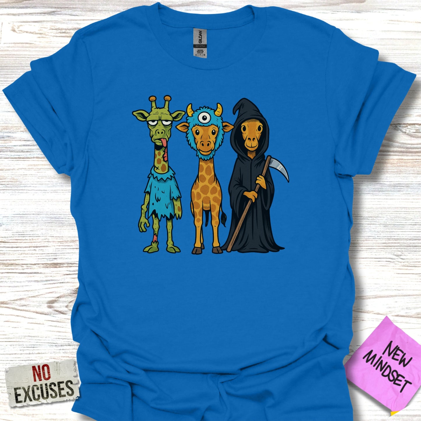 Halloween Themed Cartoon Giraffe Graphic T-Shirt product