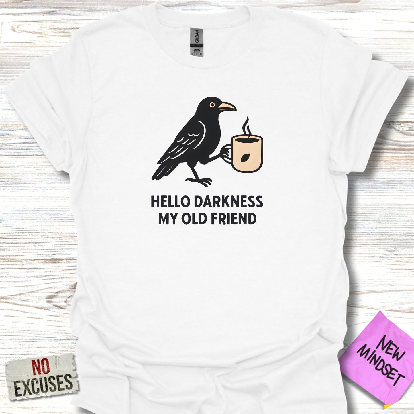 Hello Darkness My Old Friend Raven Coffee T-shirt product type
