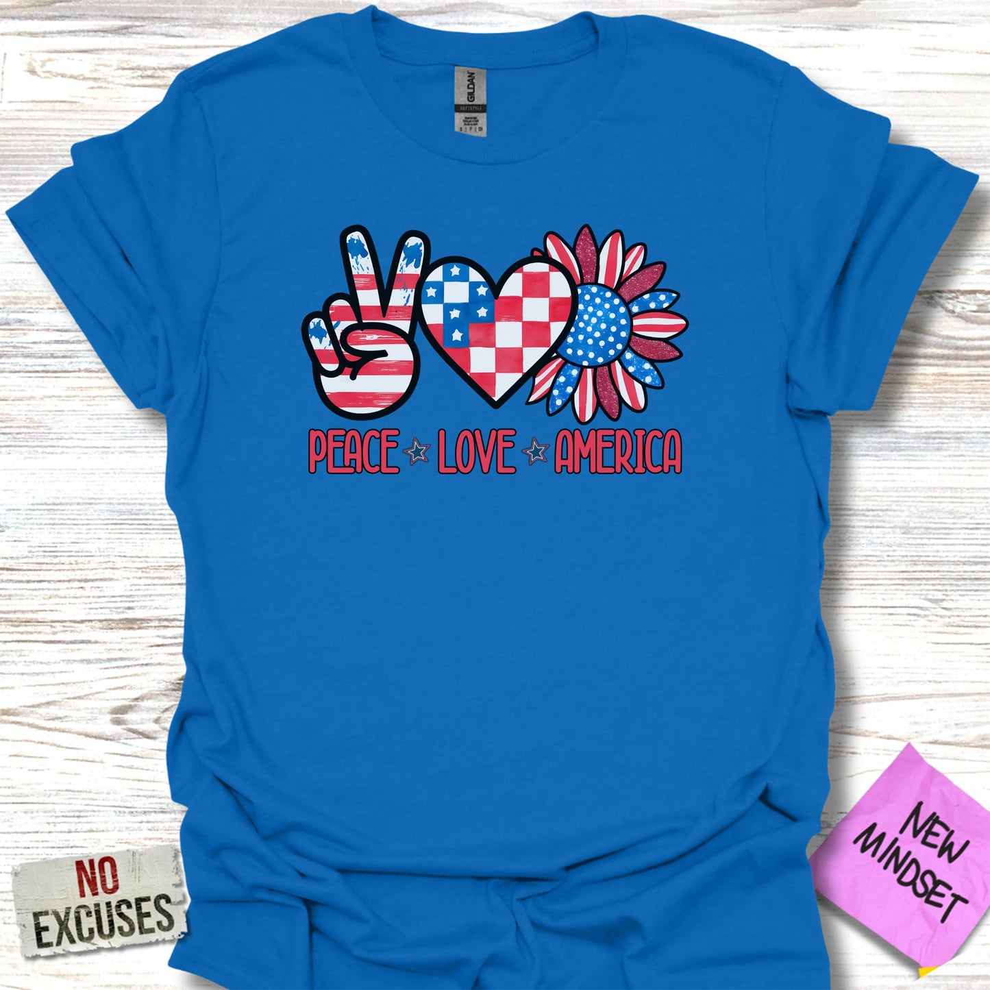 Peace Love America Graphic T-Shirt product type