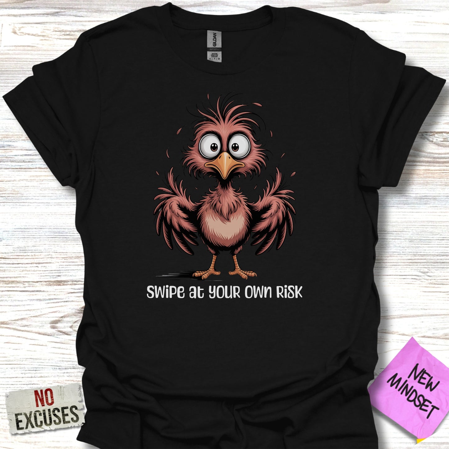 Swipe At Your Own Risk Funny Bird T-shirt product type