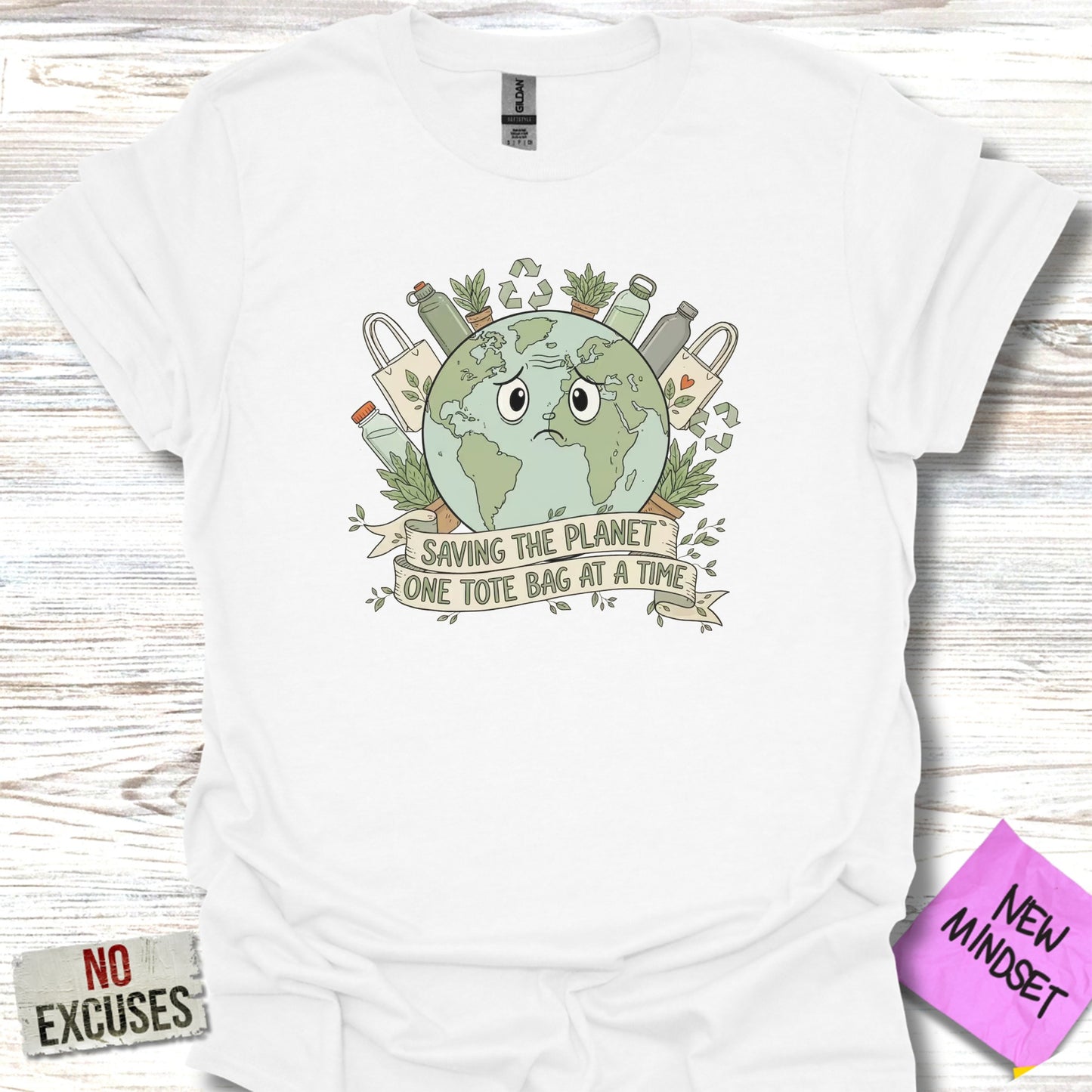 Saving The Planet One Tote Bag At A Time T-Shirt product