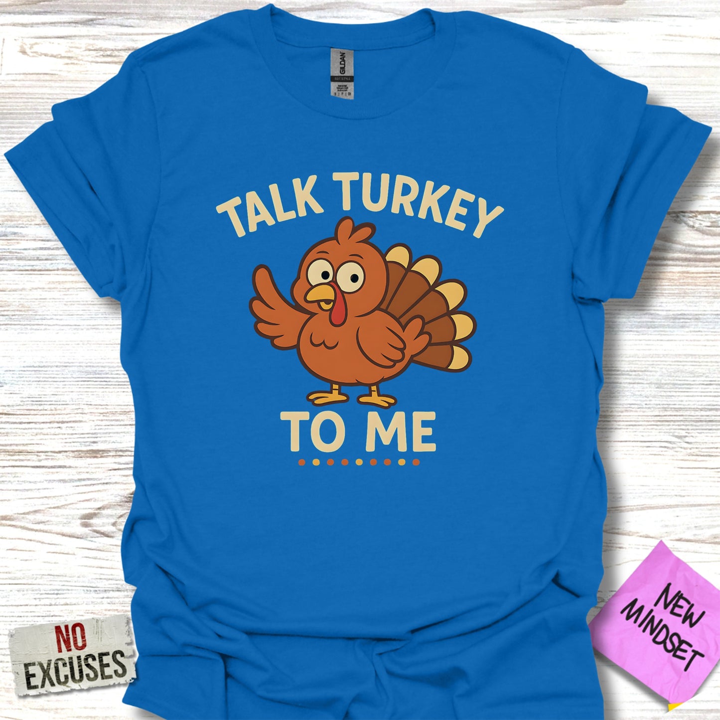 Talk Turkey to Me Blue Graphic Tee Shirt product type