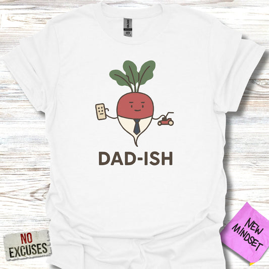 Cute Dad-ish Beetroot Graphic White Tee Shirt product