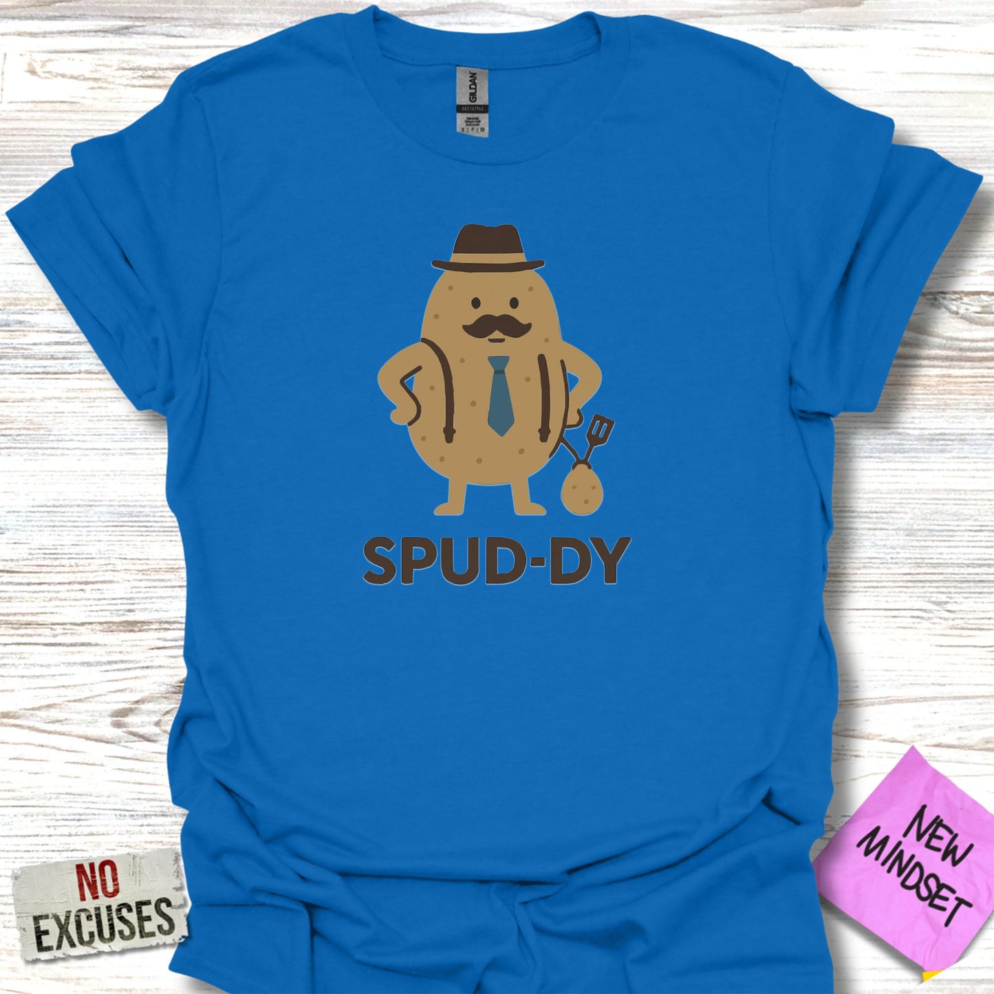 Spud Dy Blue Graphic T Shirt for Casual Wear product
