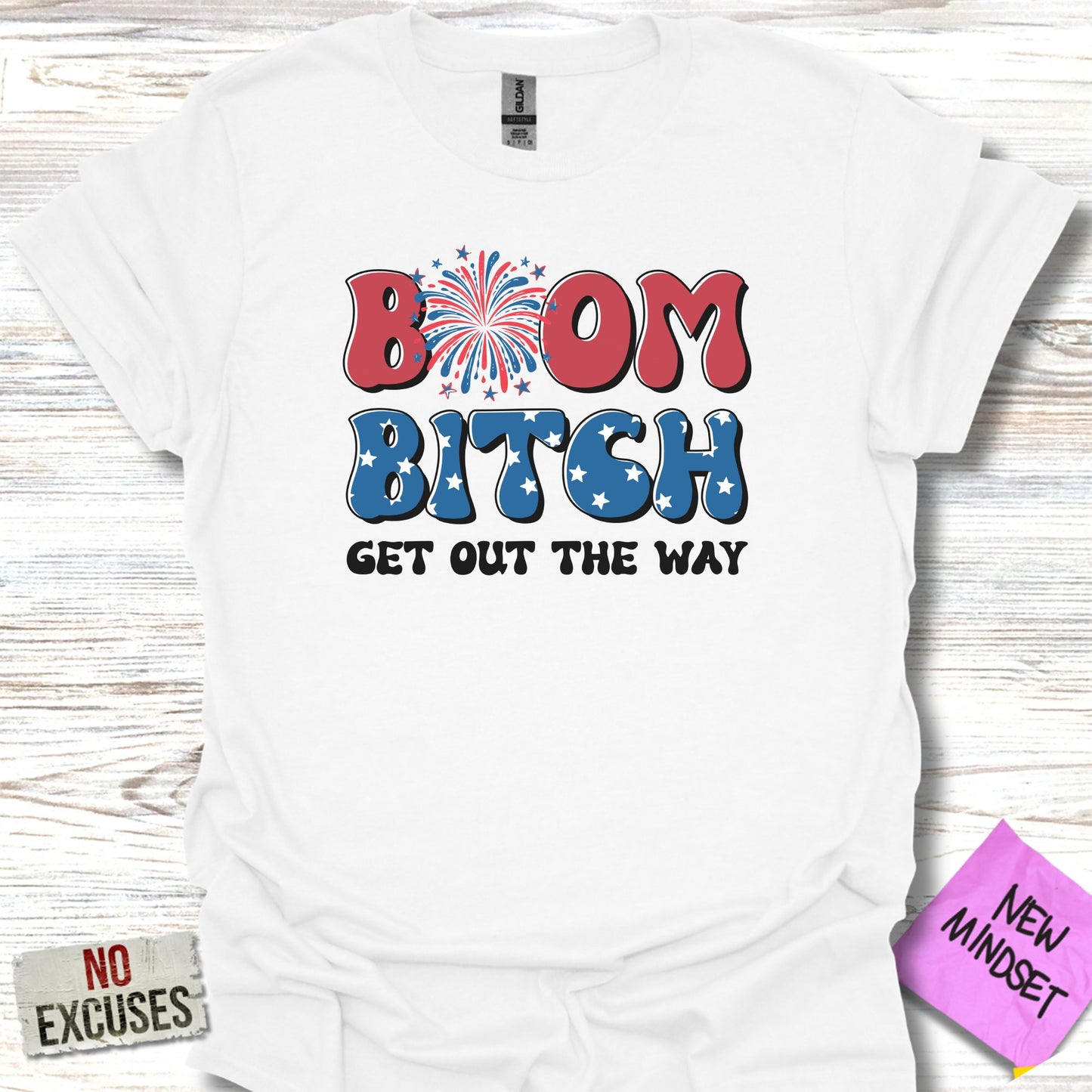 Fun Patriotic Bloom Bitch Get Out The Way T-Shirt Product
