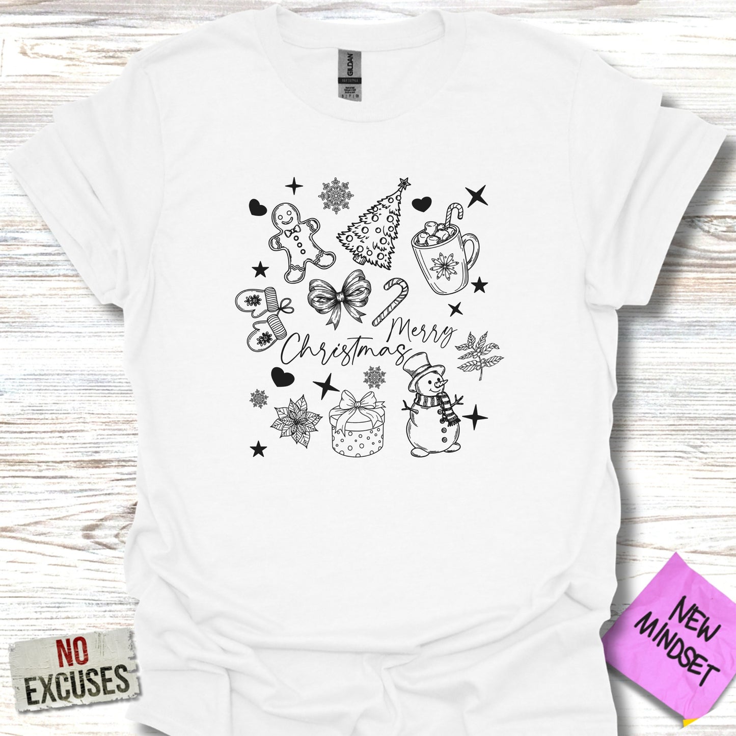 Festive Merry Christmas Themed Holiday T-Shirt