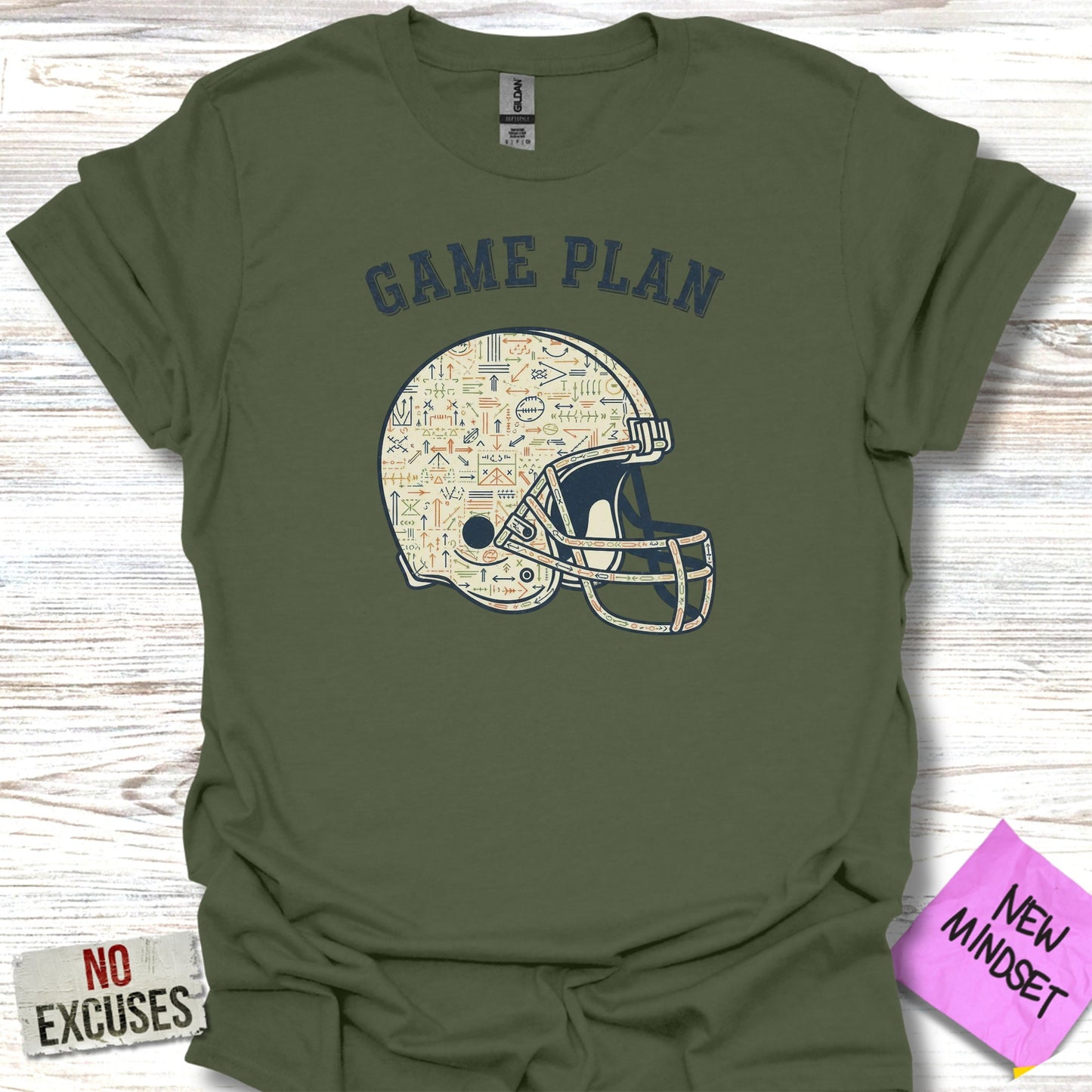 Game Plan Helmet Design Graphic Tee Shirt product