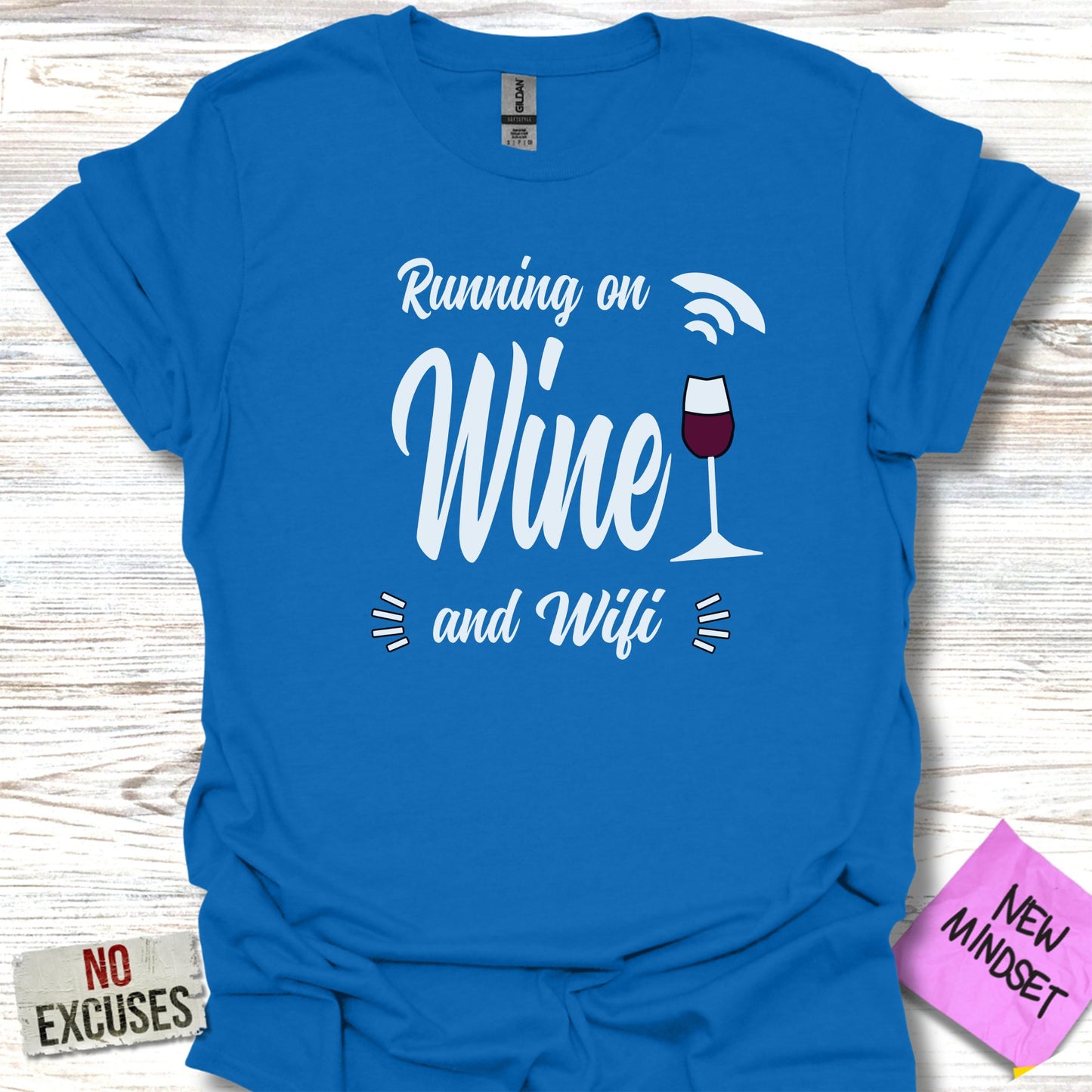 Running on Wine and Wifi Graphic Tee product