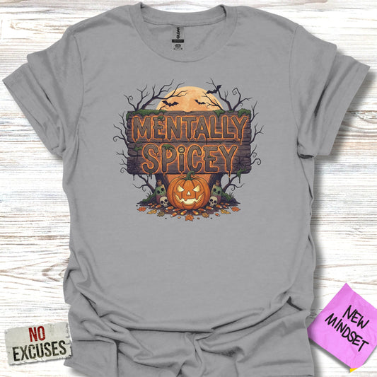 Mentally Spicey Halloween Pumpkin Shirt product