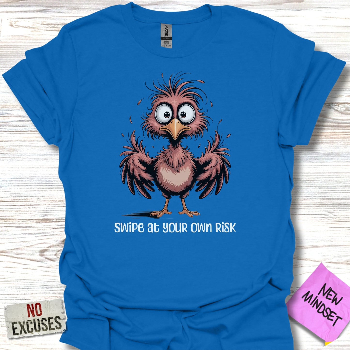 Funny Cartoon Bird Swipe at Your Own Risk Shirt product