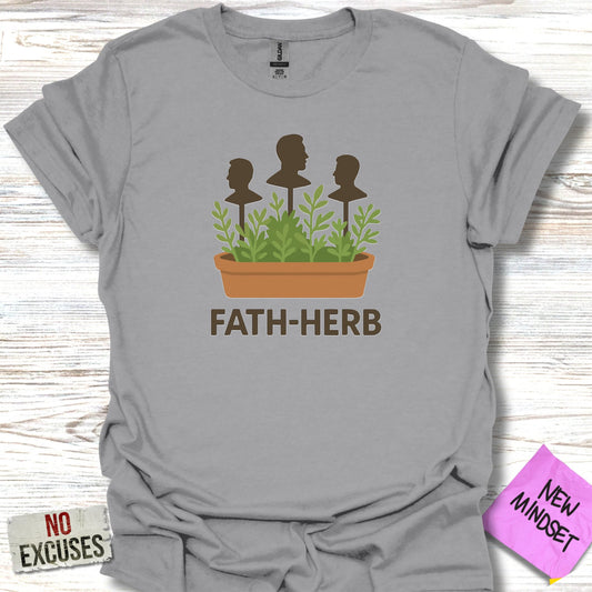 Fath-Herb Potted Plant Design Gray T-shirt product