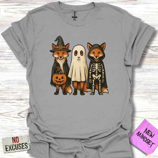 Halloween Fox Trio Graphic Casual T-shirt product type