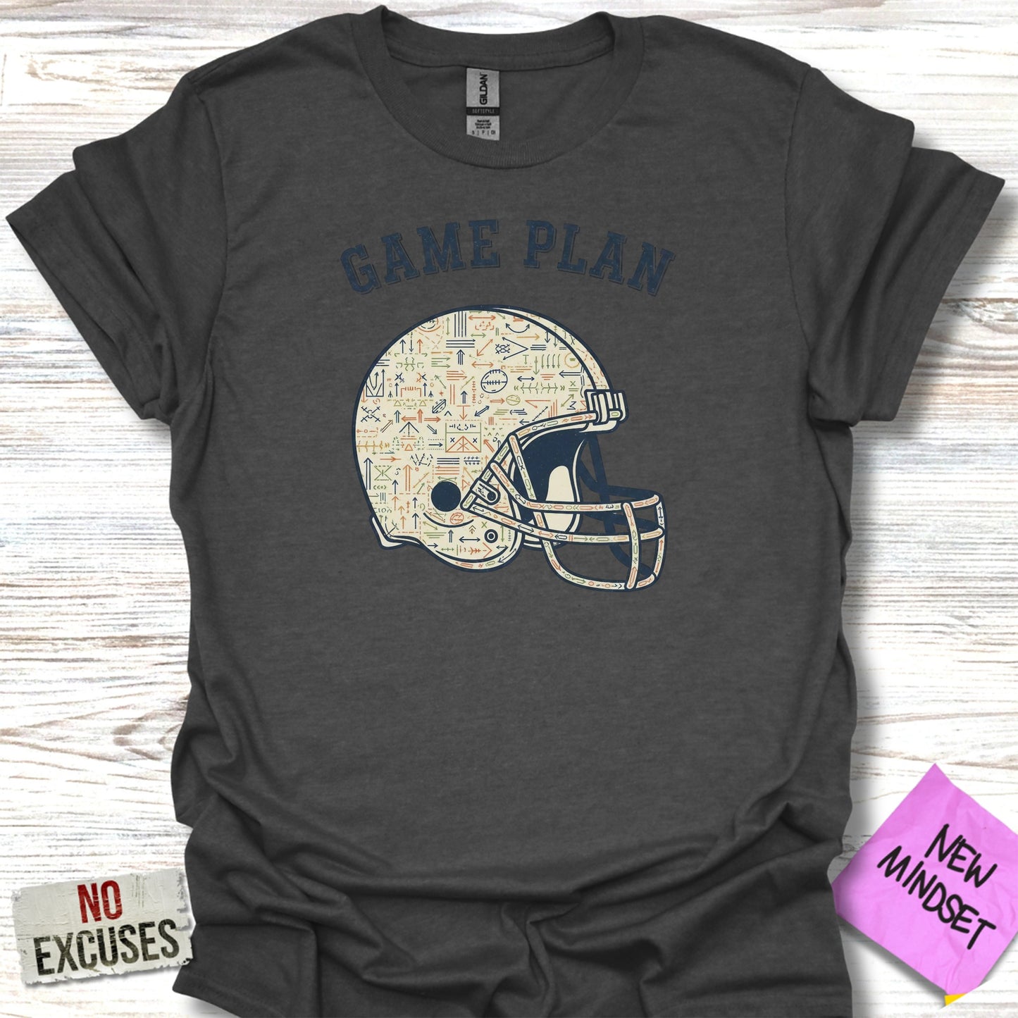 Game Plan Football Helmet Graphic T-shirt product
