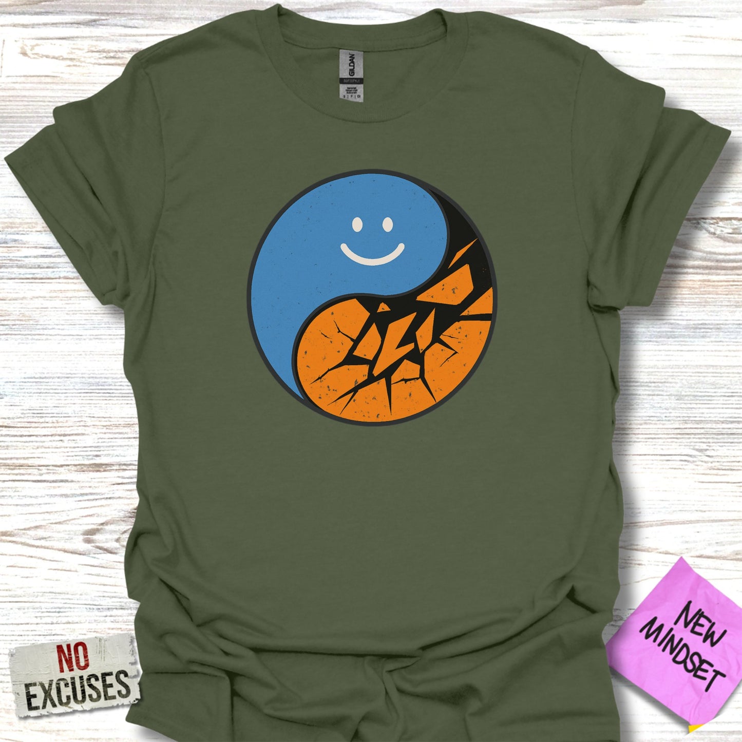 Happy Smile Basketball Yin Yang Design T-shirt product