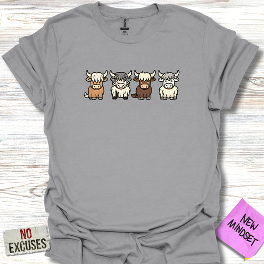Cute Cartoon Cows Graphic T-Shirt Casual Wear product type