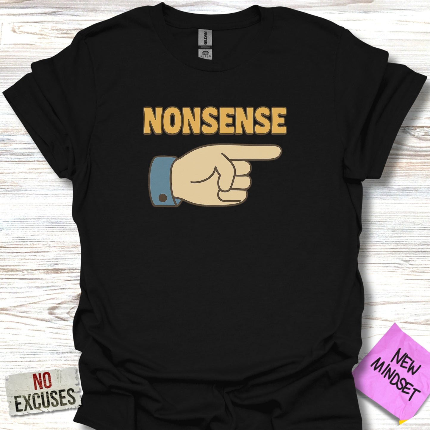 Nonsense Hand Pointing Illustration T-shirt product type
