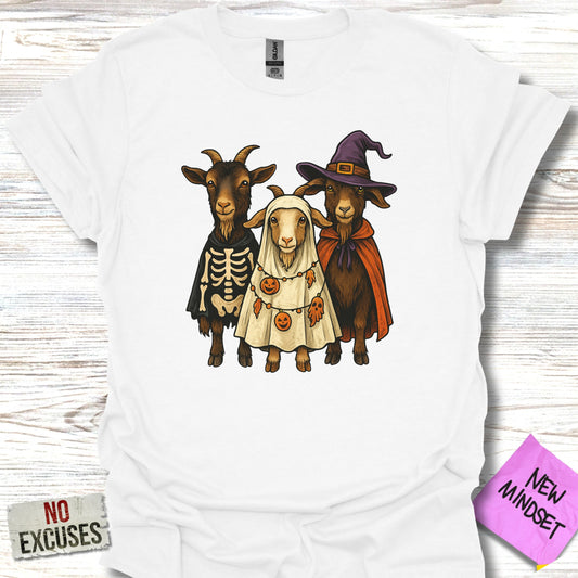 Adorable Halloween Themed Goat Design T-Shirt product type