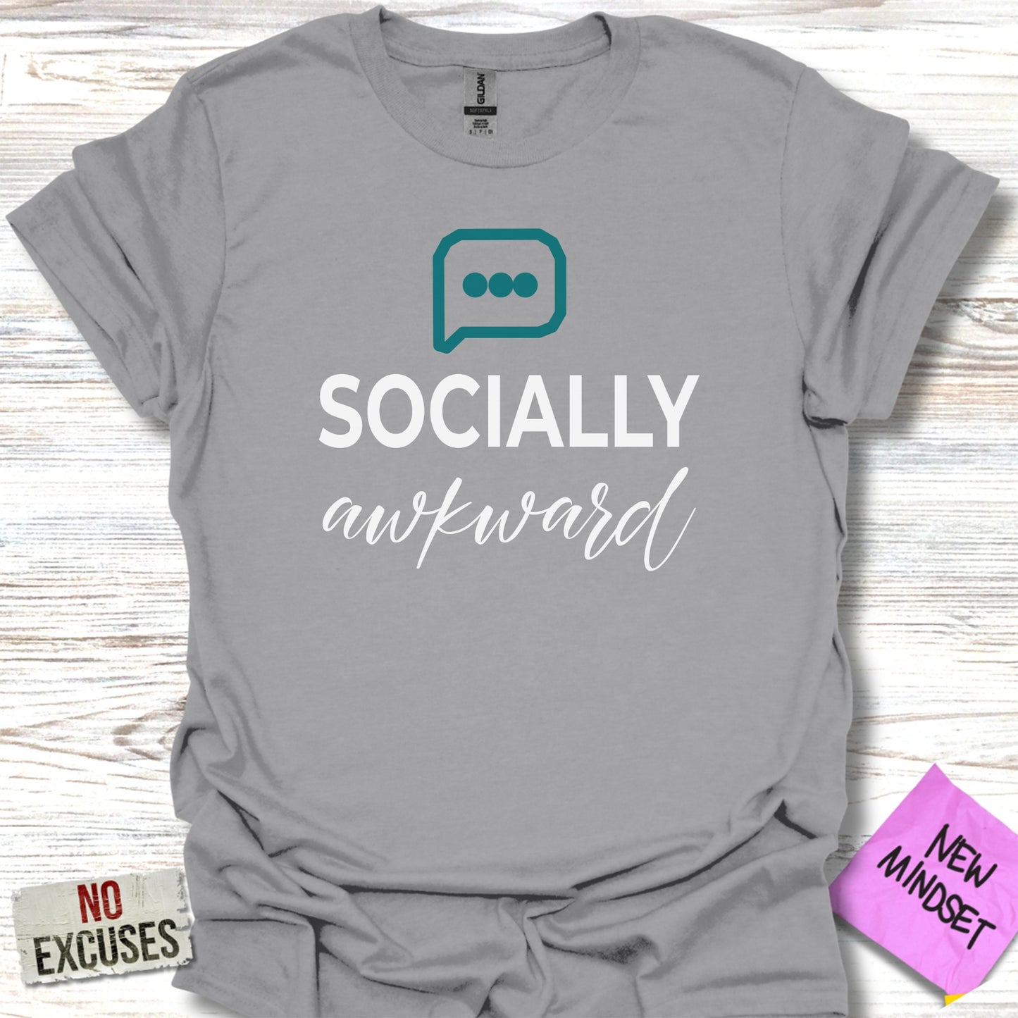 Socially Awkward Fun Casual Graphic Tee Shirt product