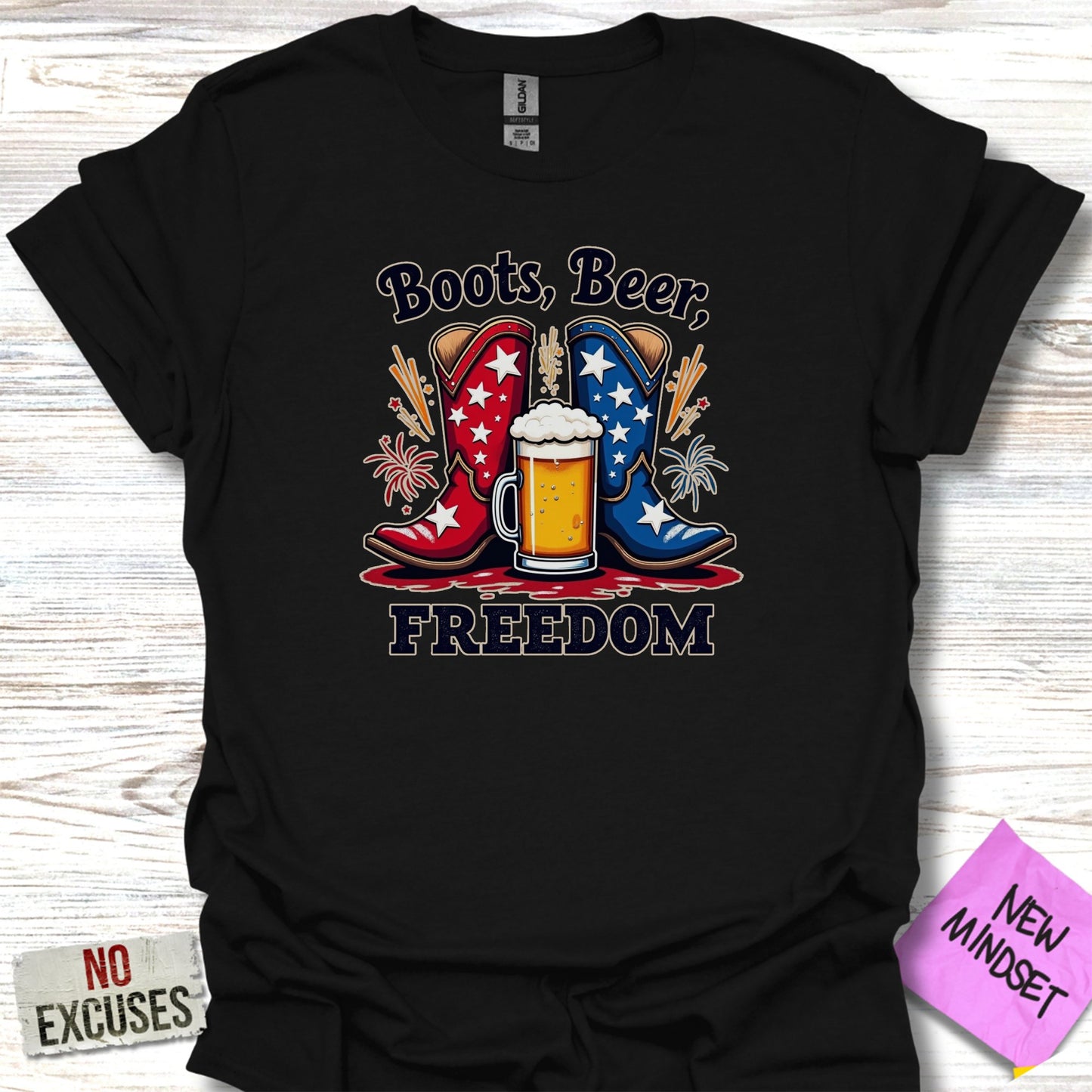 Boots Beer and Freedom Graphic T-Shirt product type