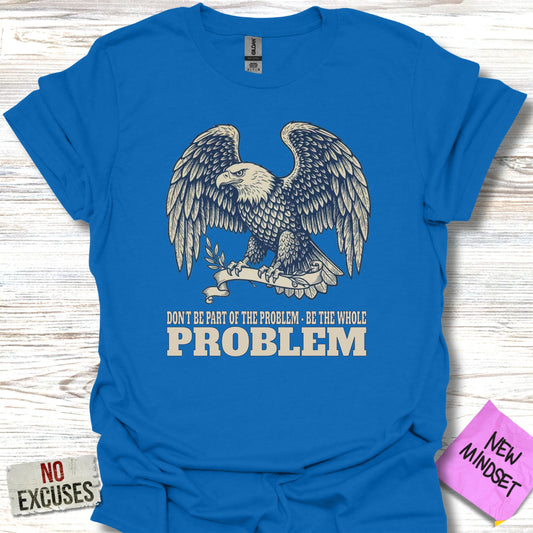 Eagle Design Graphic Tee with Motivational Typography