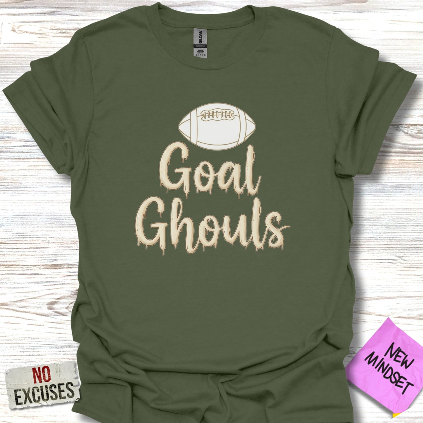 Goal Ghouls Football Halloween Themed T-shirt product