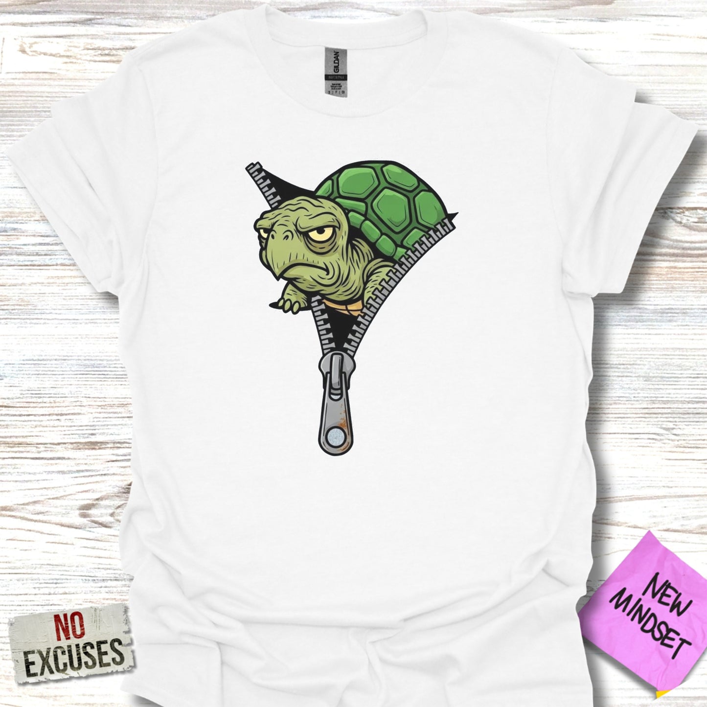 Fun Turtle in Zipper Design Unique Shirt product