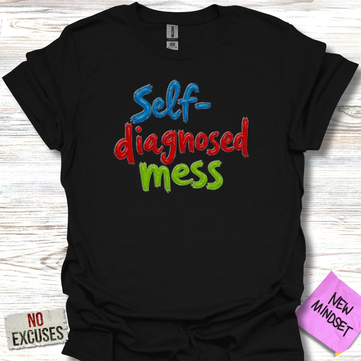 Self-Diagnosed Mess Graphic Short Sleeve Tee product