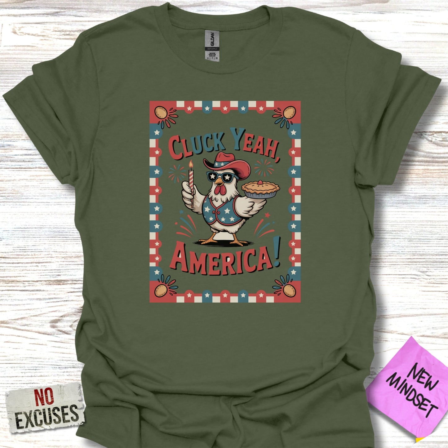 Cluck Yeah America Chicken Patriotic T-Shirt product